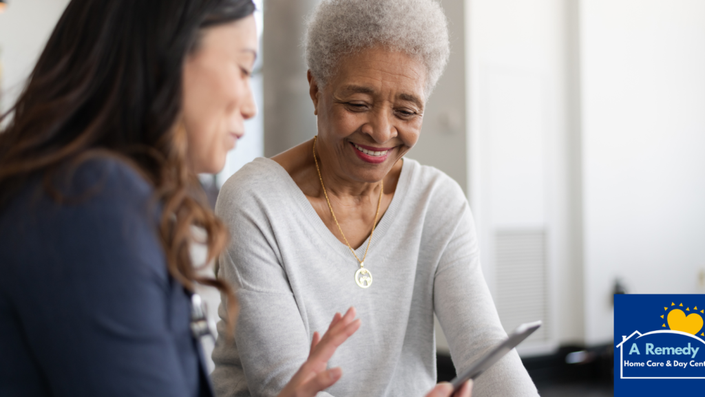 A Remedy Home Care team member supporting senior with daily tasks in Spartanburg, SC